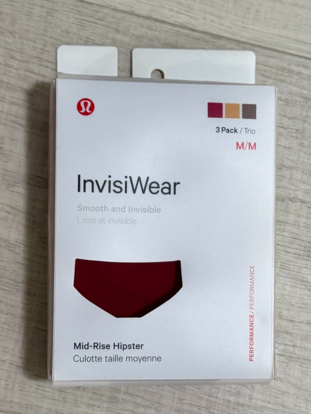 Lululemon InvisiWear Mid Rise Hipster Size M - 2 Pack